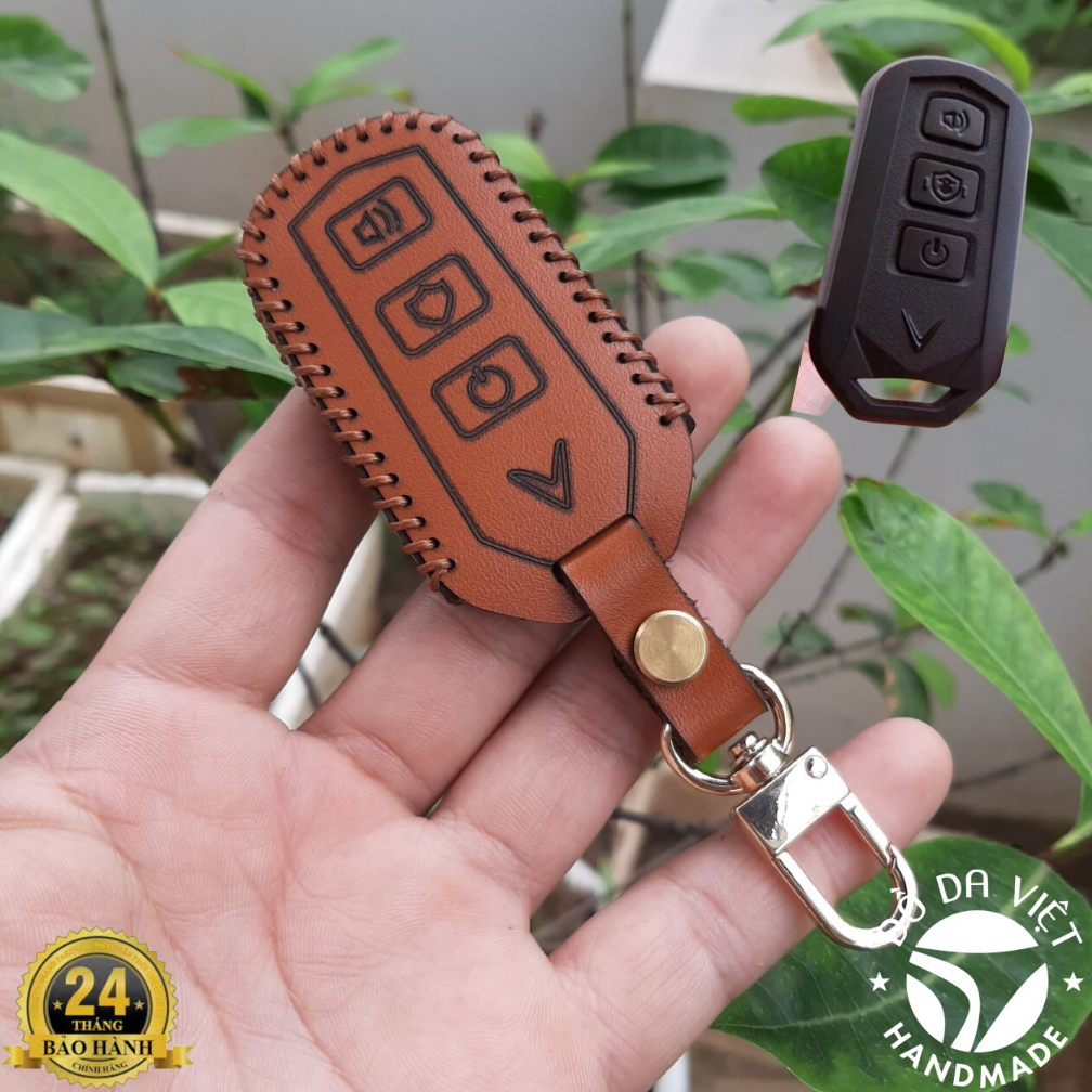 Bao da chìa khoá da bò thật