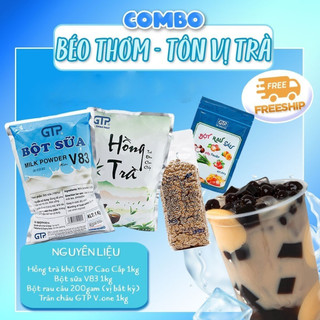 Combo trà sữa tự nấu nguyên liệu pha trà sữa set trà sữa tự pha truyền thống đủ vị - Gia Thịnh Phát