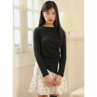 Ariustees - áo dài tay xẻ tà jei top