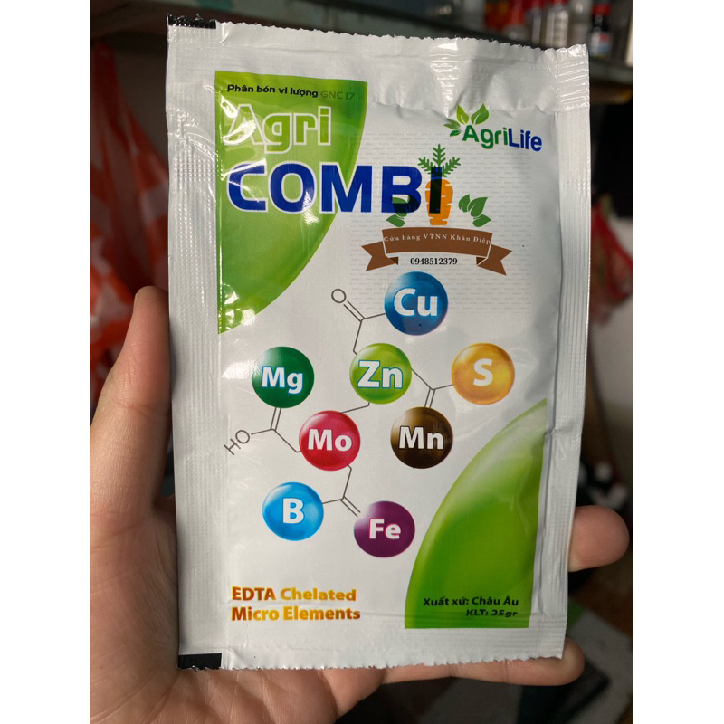 Phân bón vi lượng Agri Combi Nhật Bản dưỡng cây xanh lá