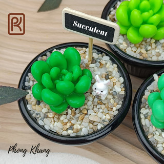 Khuôn silicon 4d Phong Khang làm rau câu hình sen đá