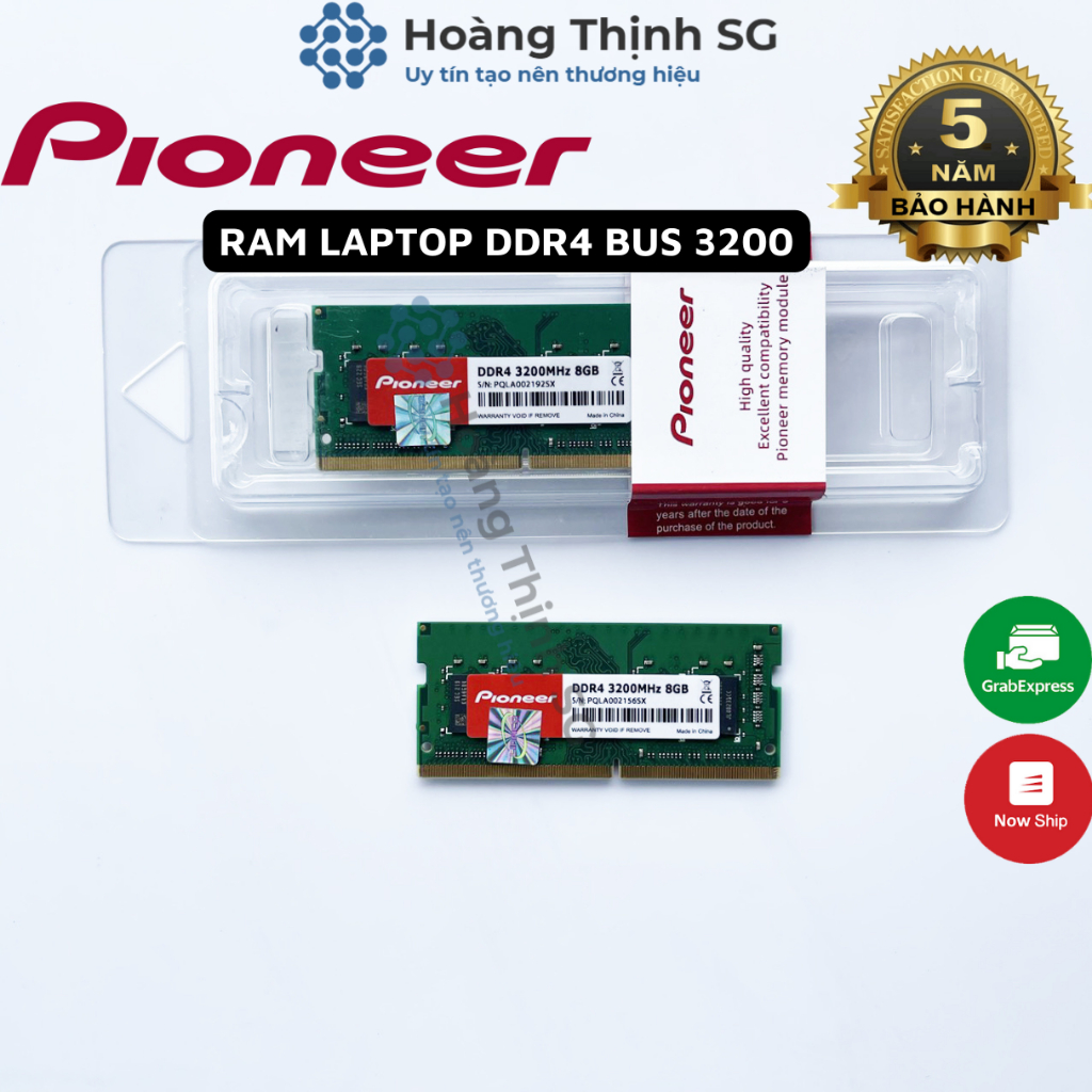 Ram Laptop 8GB/16GB DDR4 Bus 3200MHz Pioneer dùng cho Laptop, Chính hãng - Bảo hành 5 năm