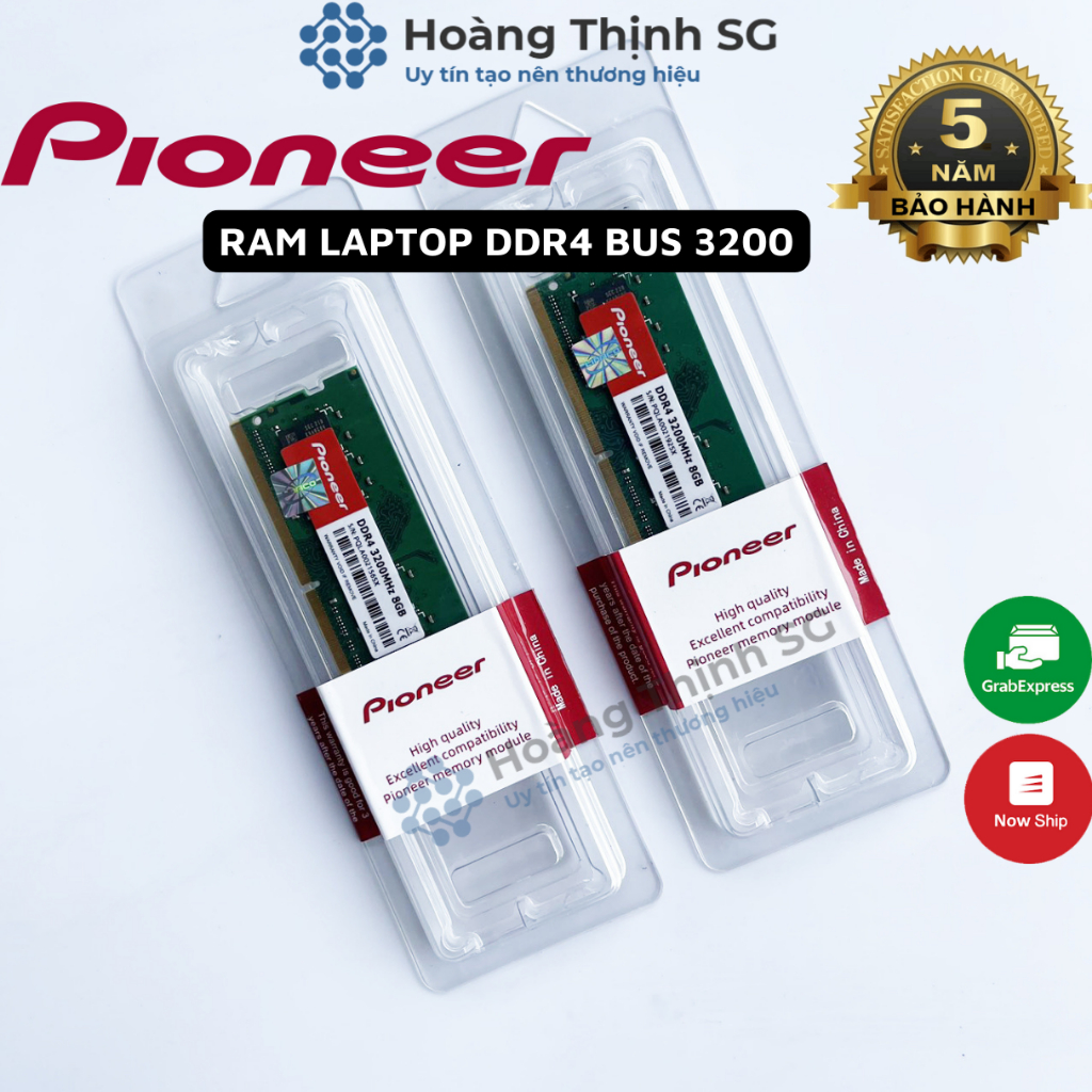Ram Laptop 8GB/16GB DDR4 Bus 3200MHz Pioneer dùng cho Laptop, Chính hãng - Bảo hành 5 năm