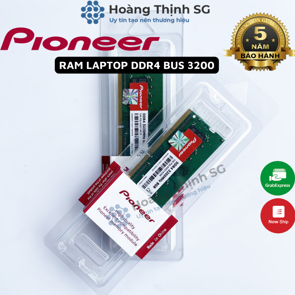 Ram Laptop 8GB/16GB DDR4 Bus 3200MHz Pioneer dùng cho Laptop, Chính hãng - Bảo hành 5 năm