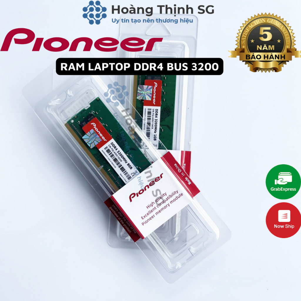 Ram Laptop 8GB/16GB DDR4 Bus 3200MHz Pioneer dùng cho Laptop, Chính hãng - Bảo hành 5 năm