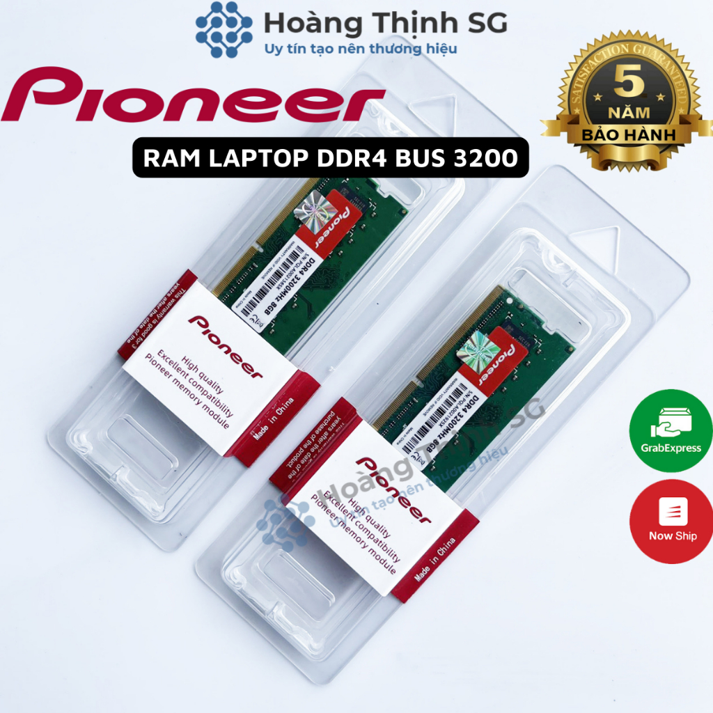 Ram Laptop 8GB/16GB DDR4 Bus 3200MHz Pioneer dùng cho Laptop, Chính hãng - Bảo hành 5 năm