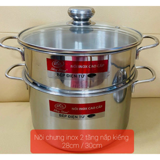 Nồi chưng yến inox 2 tầng 28cm - 30cm