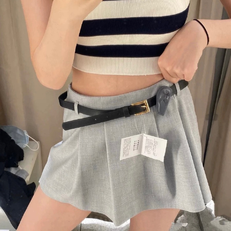 Quần váy xám kèm belt Za.ra