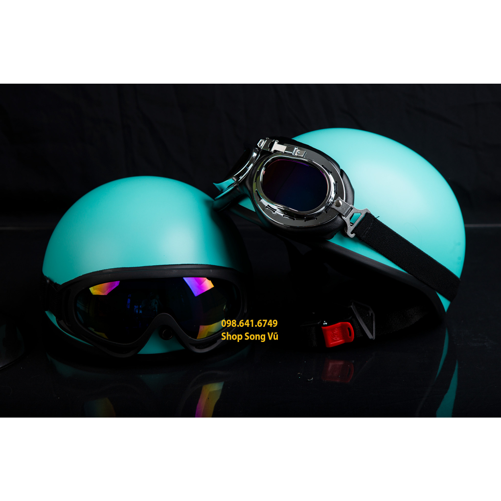 NÓN BẢO HIỂM TRƠN MÀU XANH NGỌC