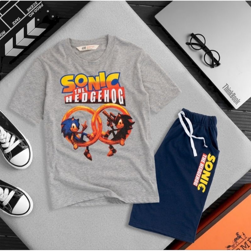 Bộ đùi bé trai cotton xuất dư HM size đại 20-50kg chất mỏng mát