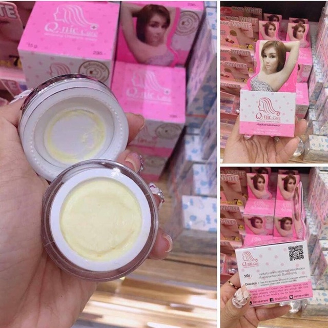 Kem Giảm Thâm Nách Q Nic, Kem Giảm Thâm Đầu Gối, mông, bikini Q-NIC CARE- 15Gr thái lan