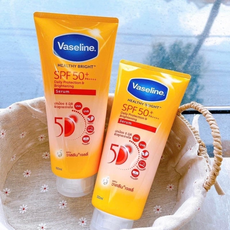 Vaseline Chống Nắng 50X Sáng Da 300ml Healthy Bright Daily Protection & Brightening Serum SPF 50+ PA++++
