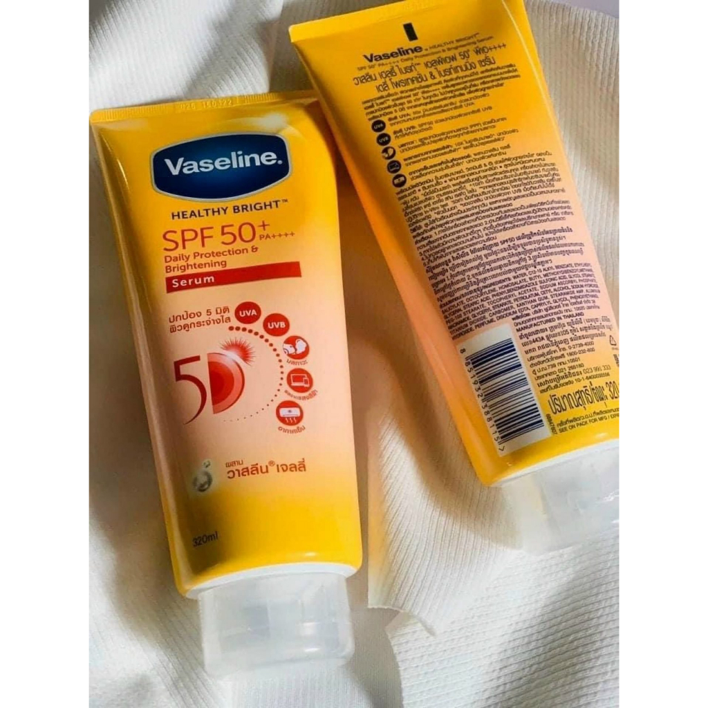 Vaseline Chống Nắng 50X Sáng Da 300ml Healthy Bright Daily Protection & Brightening Serum SPF 50+ PA++++