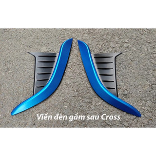 Ốp viền đèn gầm trước, sau giống bản full, xe toyota corolla cross 2020 - 2021 - 2022 - 2 màu xanh - trắng