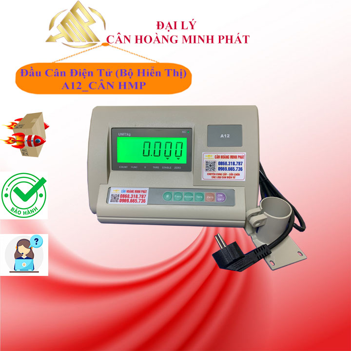 Đầu cân điện tử_bộ chỉ thị cân bàn/cân ghế A12_bảo hành 1 năm
