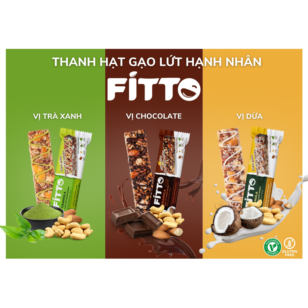 Hộp 6 Thanh Năng Lượng Hạt & Gạo Lứt FITTO