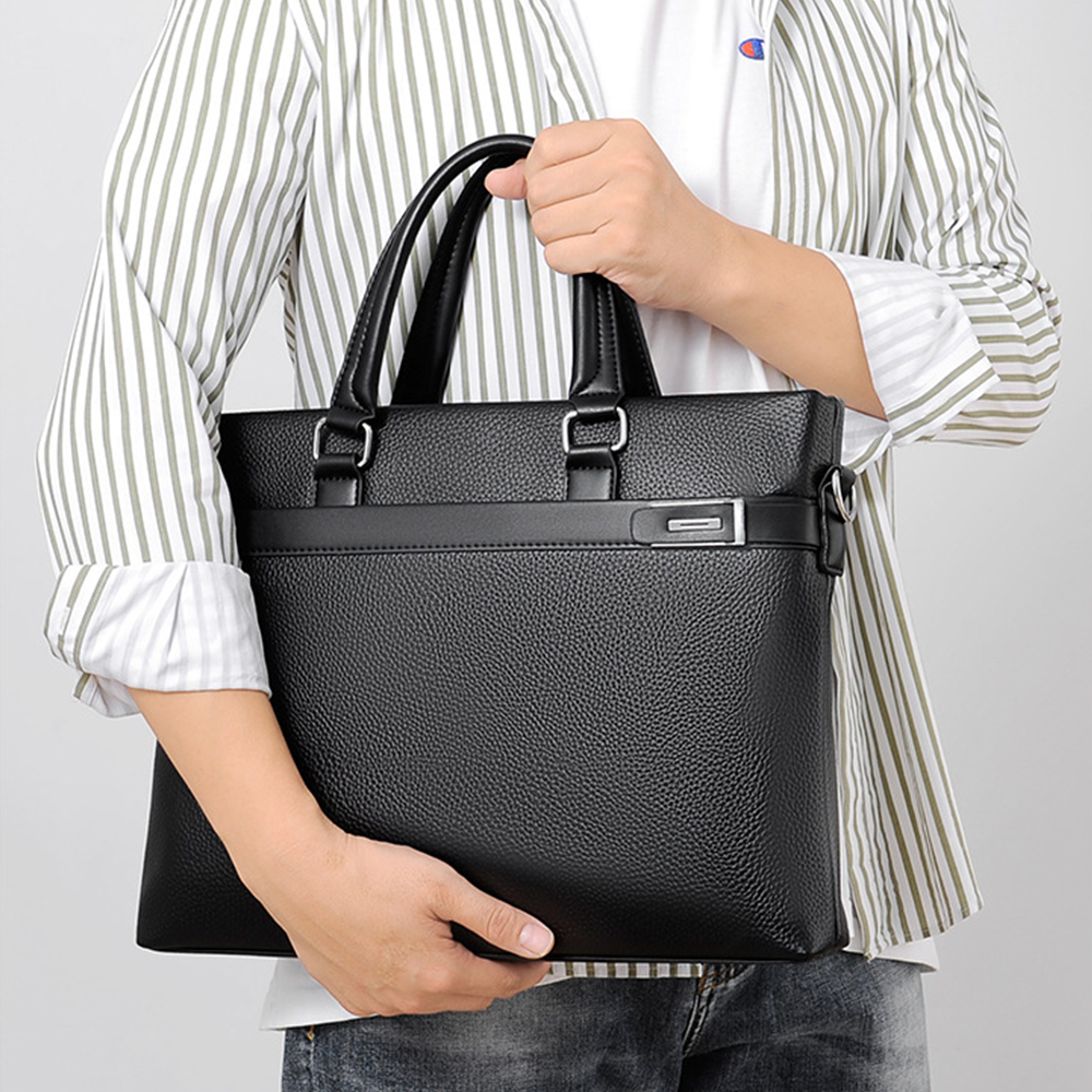 Túi Xách Nam Công Sở Đẹp Da PU Cao Cấp  Loại Cặp Đựng Laptop, Tài Liệu Kèm Dây Đeo Vai Chéo-K5598