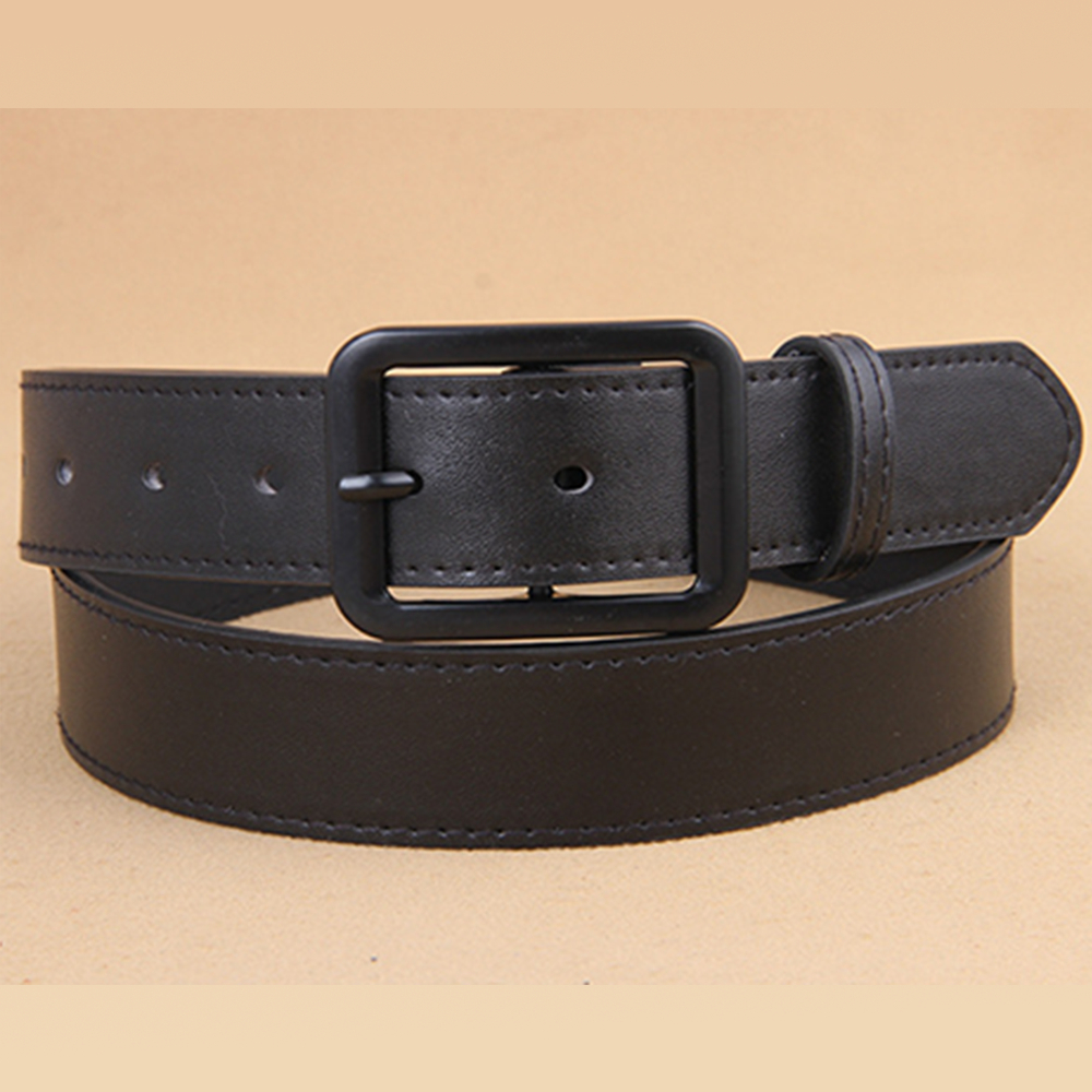 Thắt Lưng Da Nam Mặt Vuông Màu Đen Phong Cách Hàn Quốc Hot Trend V5655