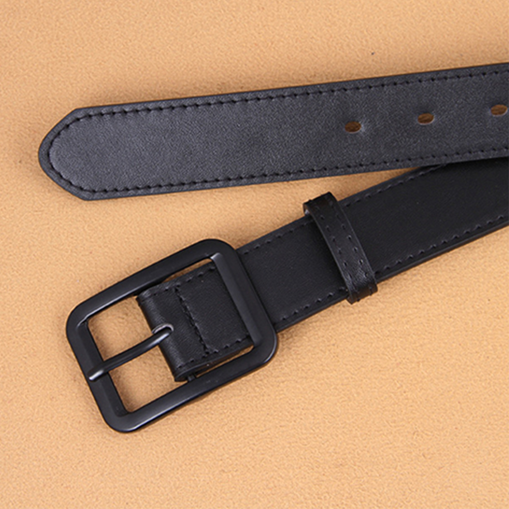 Thắt Lưng Da Nam Mặt Vuông Màu Đen Phong Cách Hàn Quốc Hot Trend V5655
