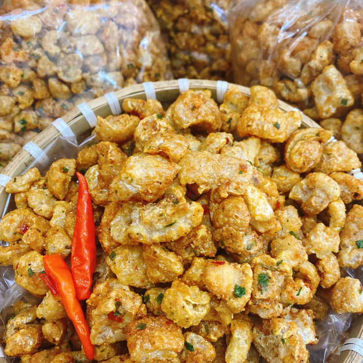 Bánh tráng tóp mỡ phơi sương Sài Gòn phiên bản mới ăn vặt SIÊU NGON