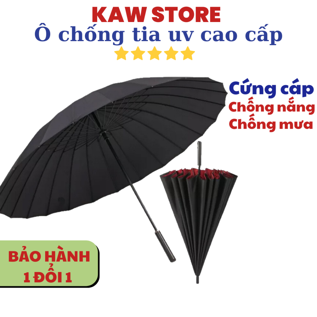 Ô dù chống năng mưa KAW K24 nan thép - Hàng chính hãng bảo hành 1 đổi 1
