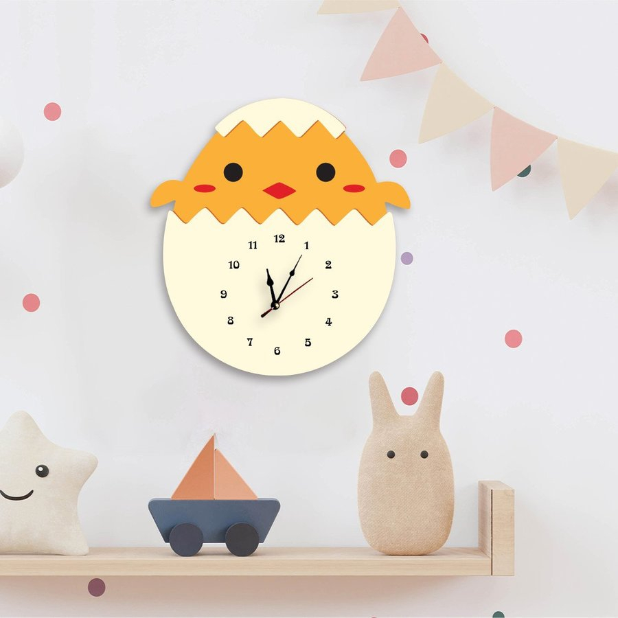Đồng hồ gỗ treo tường hình 12 con giáp ngộ nghĩnh, nhân vật hoạt hình decor phòng khách, phòng bé siêu đẹp giá rẻ