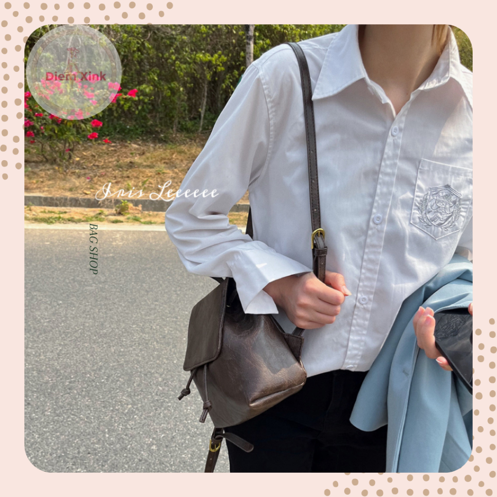 Balo Dây Rút Nữ Đẹp, Balo Mini Da Pu Trơn Đứng Phom Phong Cách Thời Trang Hàn Quốc Giá Rẻ Đi Học Đi Chơi CHụp Hình