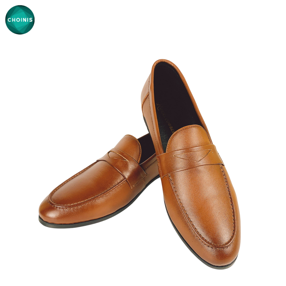 Giày công sở nam da bò, giày lười công sở cao cấp đế cao 2cm size 38-43