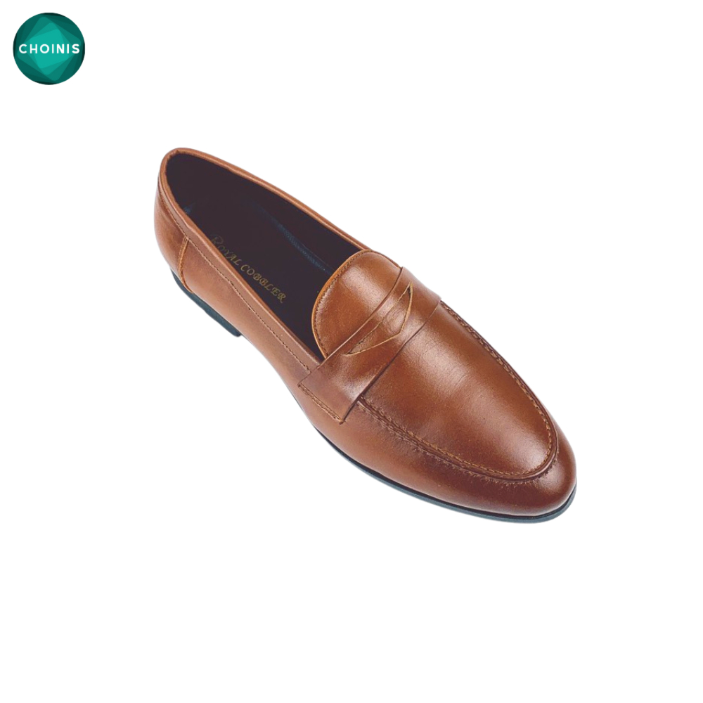 Giày công sở nam da bò, giày lười công sở cao cấp đế cao 2cm size 38-43