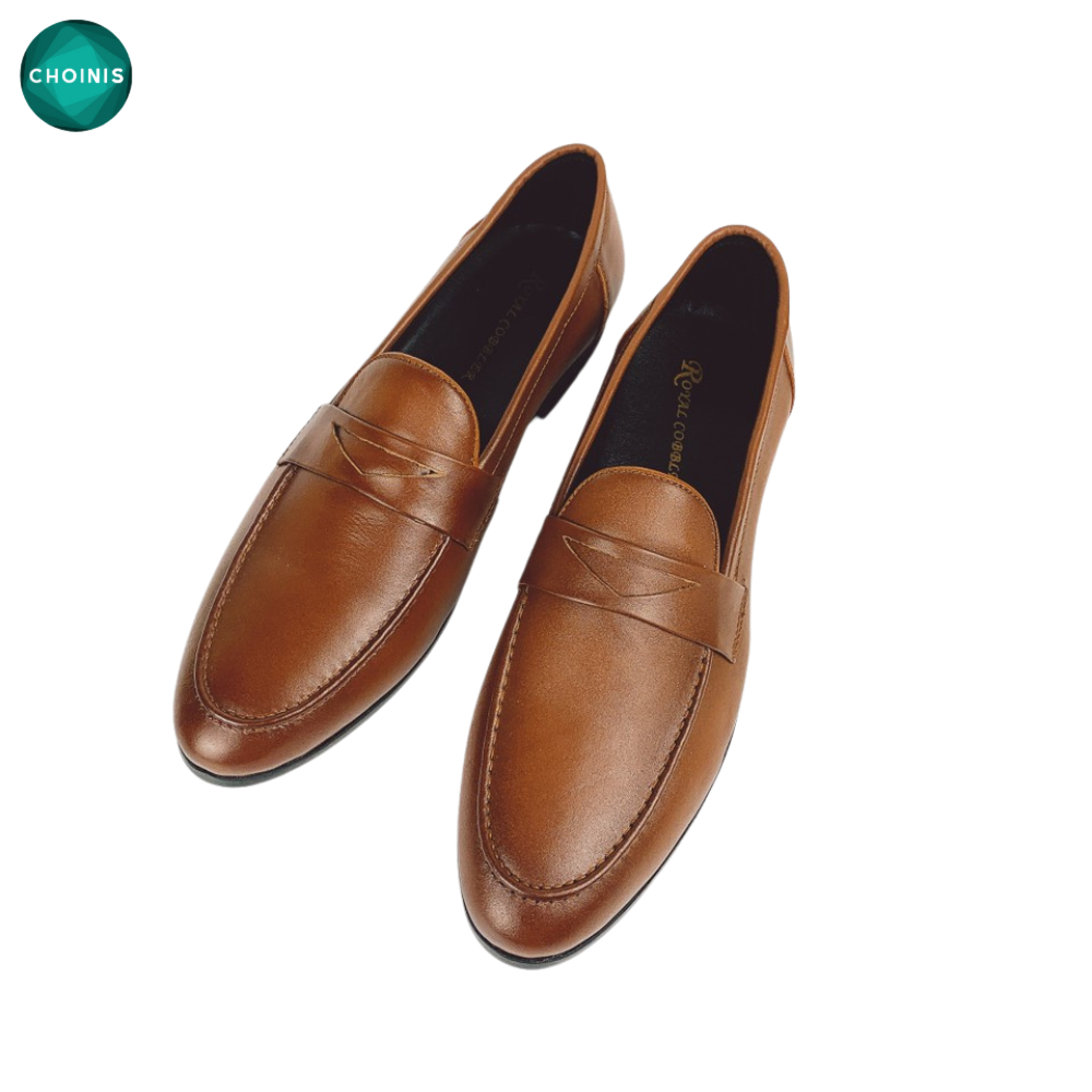 Giày công sở nam da bò, giày lười công sở cao cấp đế cao 2cm size 38-43