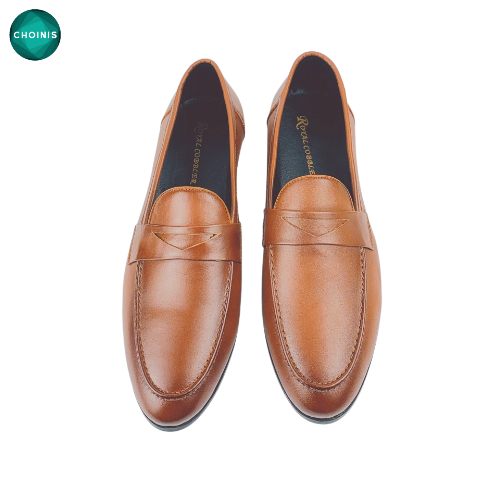 Giày công sở nam da bò, giày lười công sở cao cấp đế cao 2cm size 38-43