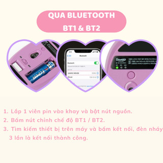 CHUỘT BLUETOOTH SANRIO MULTI PAIRING WIRELESS HẠN CHẾ TIẾNG ỒN