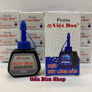 Combo 10 Lọ Mực Dạ Dầu Penta - (Bút Lông Dầu không tẩy xoá được) Việt Hoa 25ml