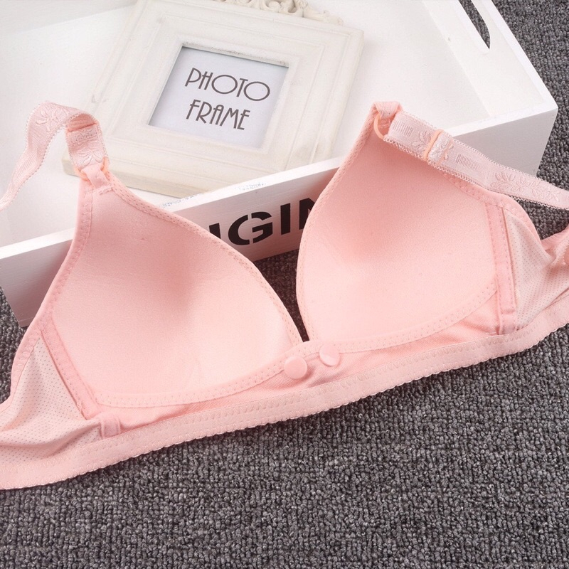 [CHẤT LƯỢNG] Áo lót bầu cho con bú cúc bấm thông hơi hàng Thái Lan, chống chảy xệ, cao cấp size B80, B85, B90