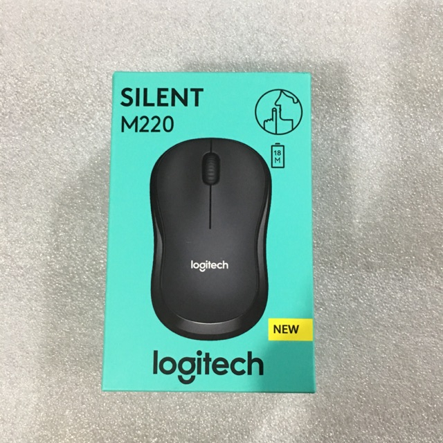 Chuột máy tính không dây Logitech Silent M220 Đen