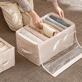 Hộp vải đựng quần áo chia 9 12 ngăn có nắp túi thùng đựng quần jean áo thu hè đồ trẻ em sắp xếp gọn gàng KICHINO