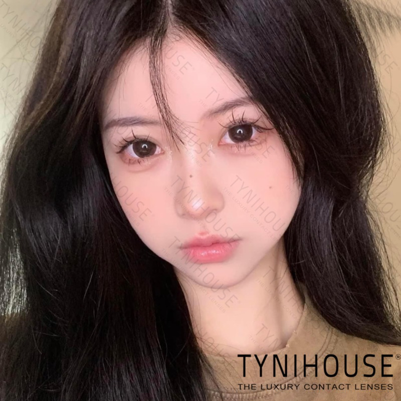 Kính Áp Tròng Lens Mắt Nâu Baby CIR CHOCO giãn to 14.5mm Cận|kèm Khay