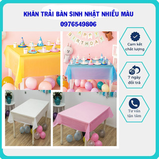 Khăn trải bàn ni lông trang trí sinh nhật vintage ko thấm nước