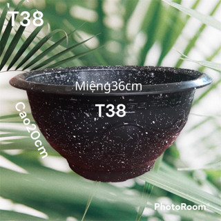 {10 Cái} Chậu Nhựa Trồng Cây T38 Truyền Thống Dày Dặn Tuỳ Màu 36x20cm