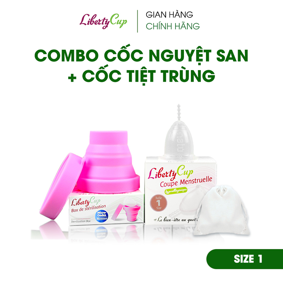 Combo Cốc nguyệt san + Cốc tiệt trùng Liberty Cup