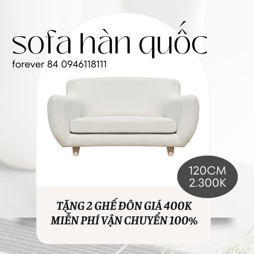 Ghế Sofa Mini Hàng Siêu Đẹp MÀU TRẮNG 120x75x70cm - Nhắn Tin Cho Shop Để Miễn Phí Vận Chuyển 100%