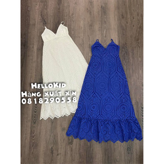 Váy maxi thêu lỗ 2 lớp Hm