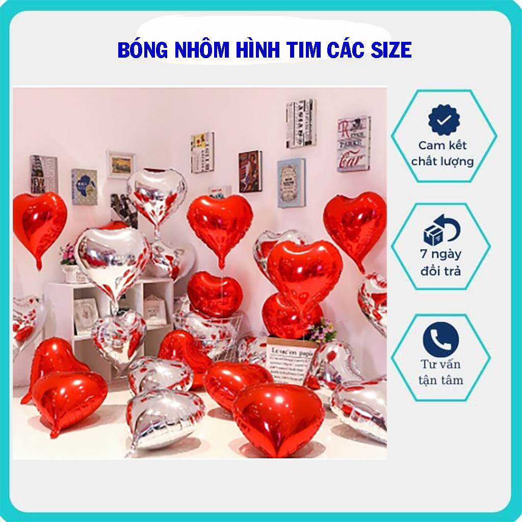 Bóng nhôm hình trái tim.