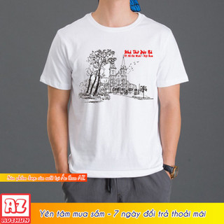 Áo thun du lịch tphcm thành phố hồ chí minh việt nam - nhà thờ đức bà có bigsize m3238