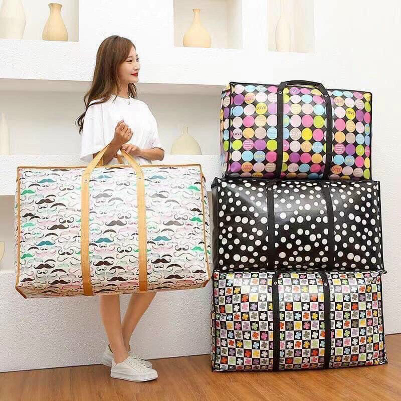 Túi Bạt Túi Dứa Túi Đựng Đồ Túi Bạt Có Dây Kéo Túi Vải Bạt Đựng Quần Áo Ab