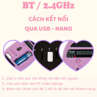 CHUỘT BLUETOOTH SANRIO MULTI PAIRING WIRELESS HẠN CHẾ TIẾNG ỒN