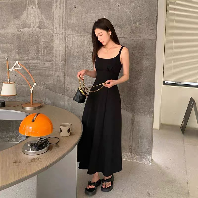 Váy Hai Dây Dáng Xòe Hack Dáng, Đầm Dáng Dài Phong Cách Hàn Quốc Siêu Xinh - Lilly Dress