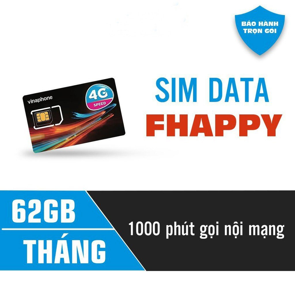 SIM 4G VINAPHONE TẶNG 2GB/NGÀY + FREE 1000 PHÚT NỘI MẠNG SIM FHAPPY TỐC ĐỘ CAO
