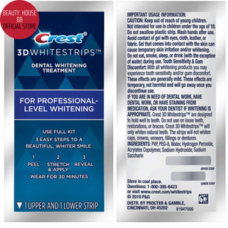 Miếng Dán Trắng Răng Crest Whitestrips Supreme - 1 miếng