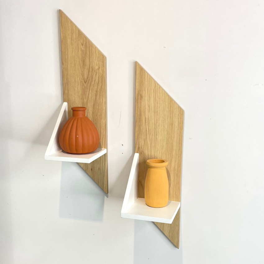 Kệ Gỗ Treo Tường Trang Trí Hình Chiếc Lá BENRI SHOP